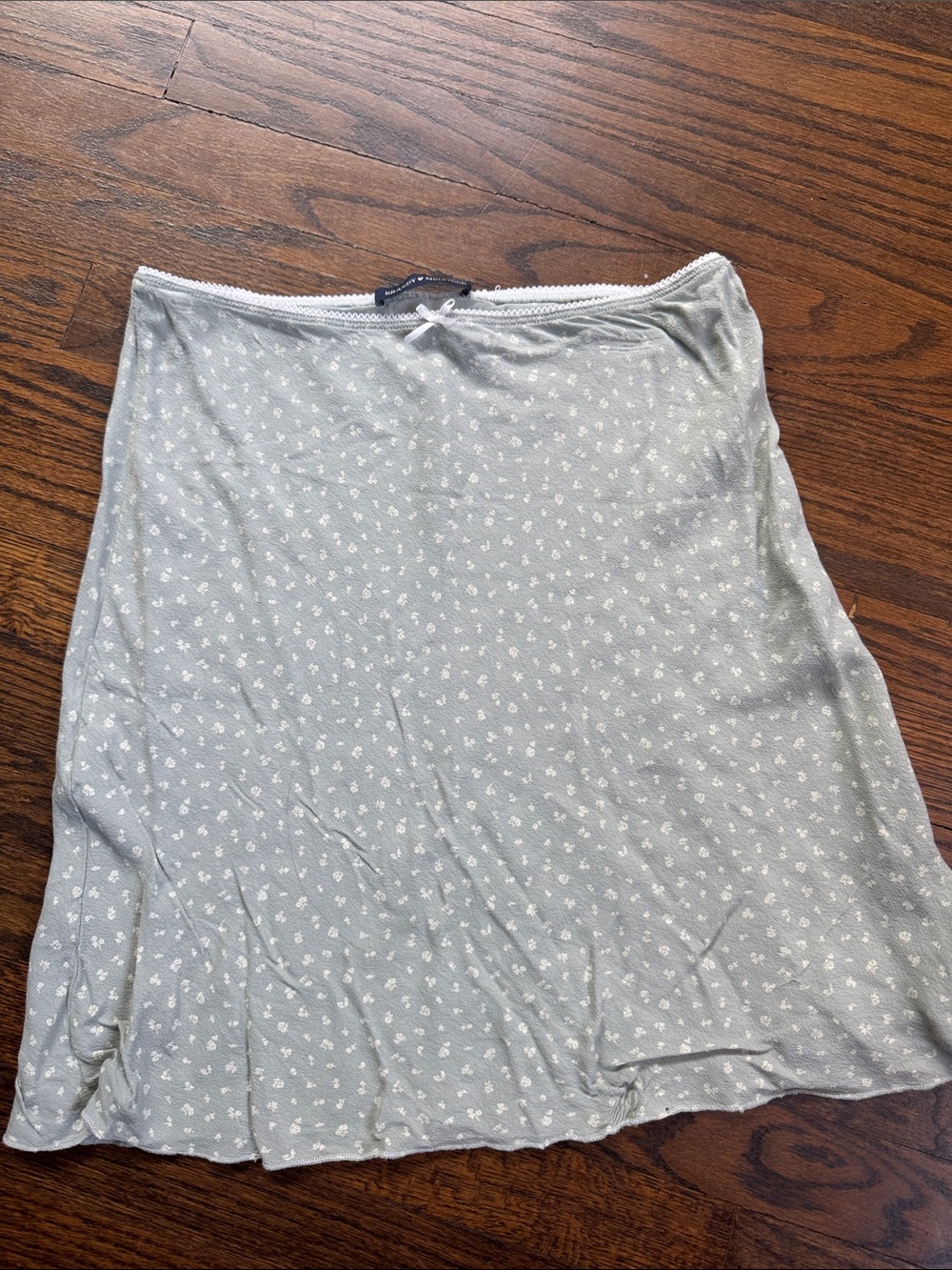 Light green Floral A-Line girls Skirt